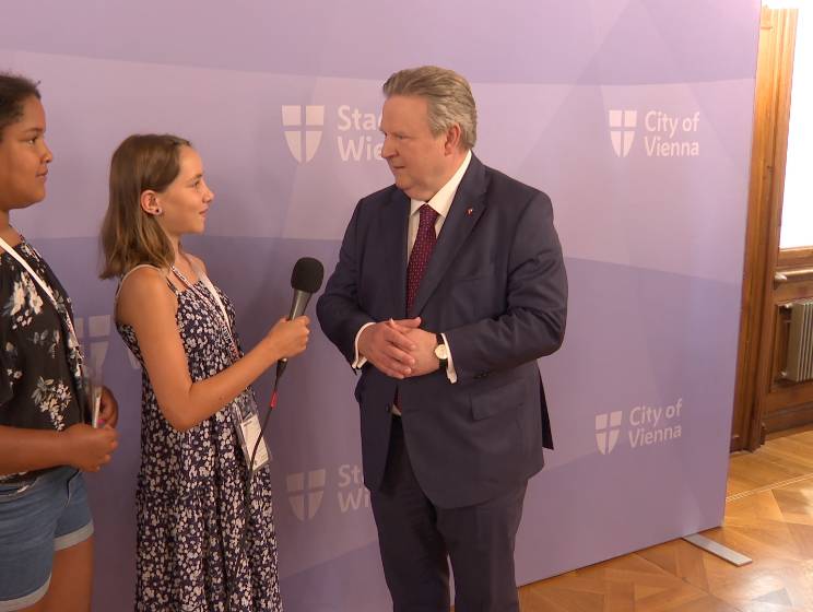 Pizza oder Pasta? Disco oder Prater? Kinder interviewen Bürgermeister