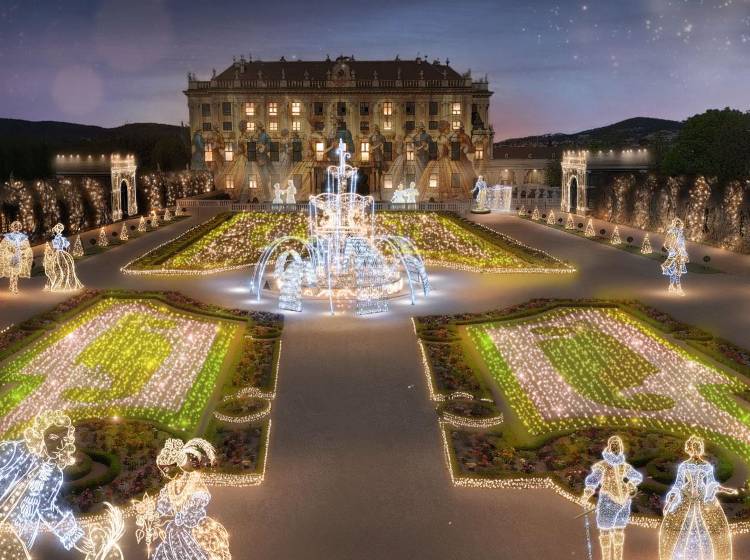 Schönbrunn-Gärten verwandeln sich in Lichtermeer