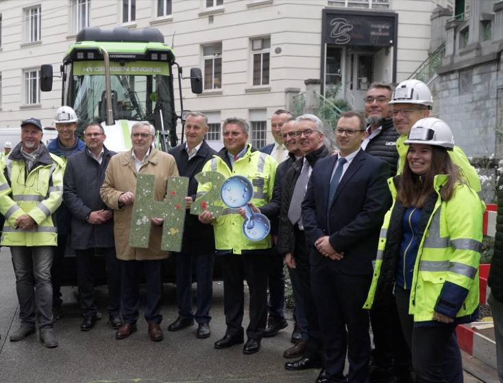 Mit Wasserstoff-Bagger gegen Wasserrohr-Brüche