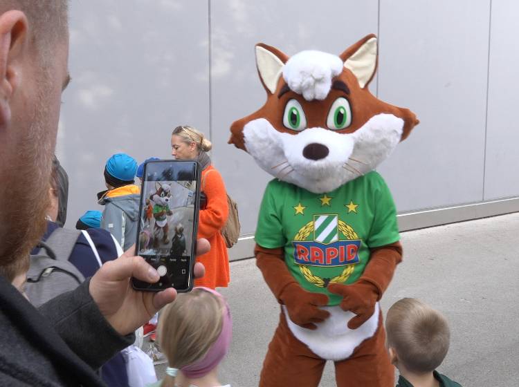 Bezirksflash: Grün-Weißer Rapid-Lauf