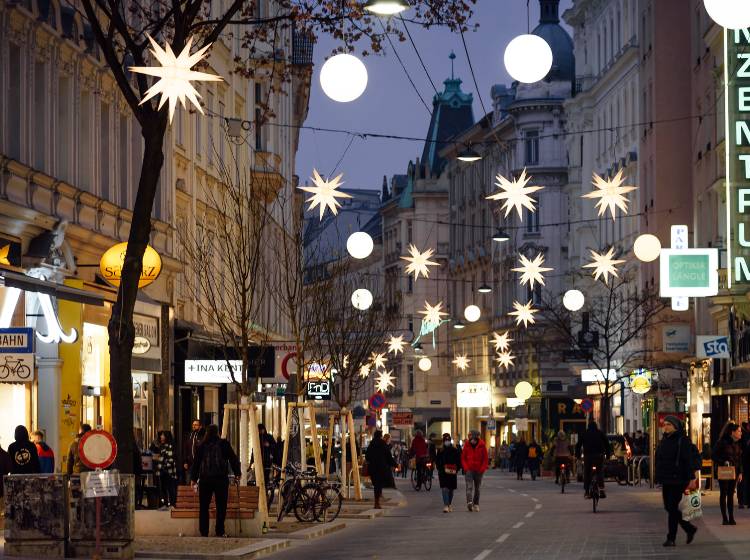 Vorweihnachtszeit: Fahrverbot auf Innerer Mariahilfer Straße und Neubaugasse