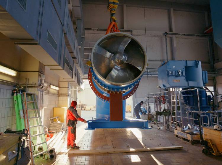 Neue Hochleistungspumpe stärkt Überflutungsschutz auf der Donauinsel