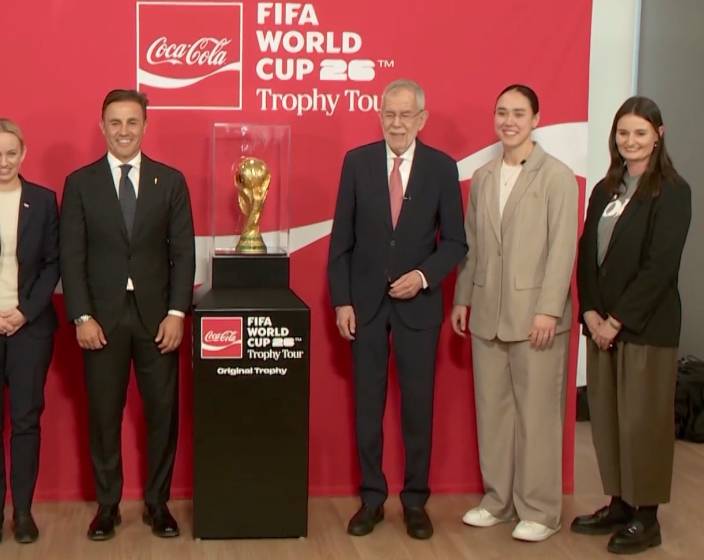 Fußball: FIFA-WM-Pokal machte in Wien Station