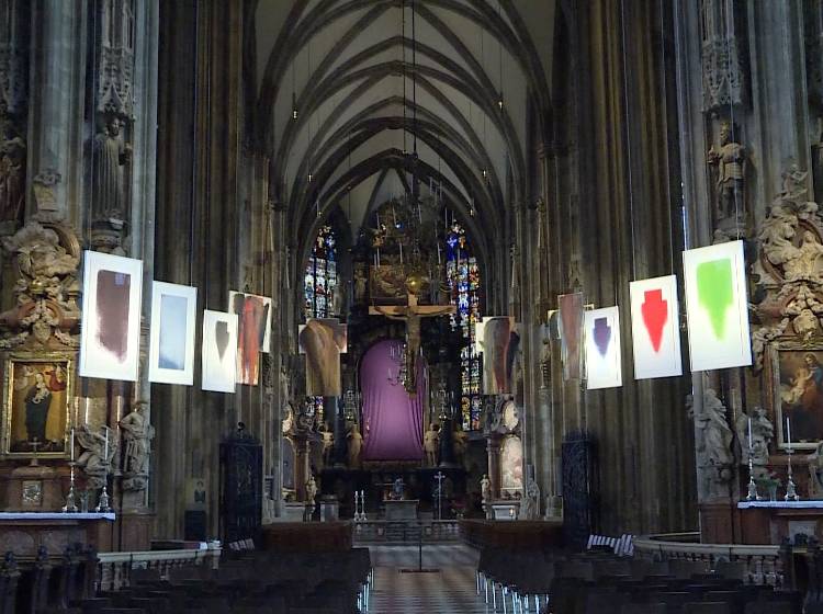 Trotz Widerruf: Kreuzarbeiten von Arnulf Rainer im Stephansdom