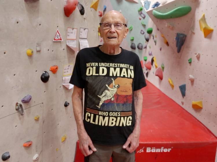 Wiens ältester Kletterer: Leo Graf trotzt mit 98 der Schwerkraft