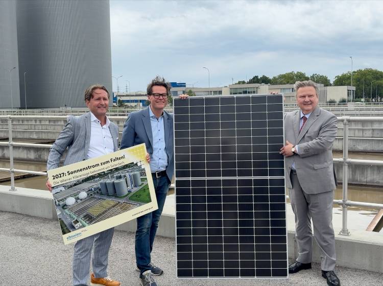 Faltbares Solardach für die Wiener Kläranlage