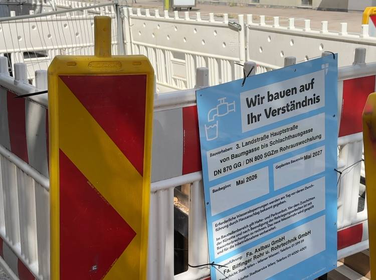 Bezirksflash: Umleitungen auf Landstraßer Hauptstraße