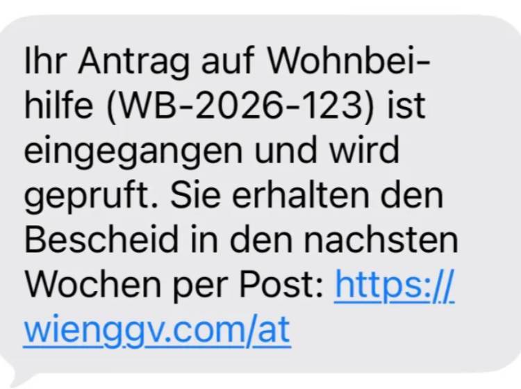 Stadt Wien warnt vor Phishing-SMS zur Wohnbeihilfe
