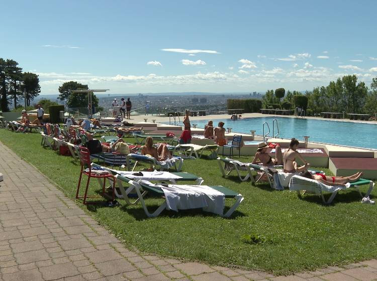 Sommer, Sonne und Aussicht im Krapfenwaldlbad